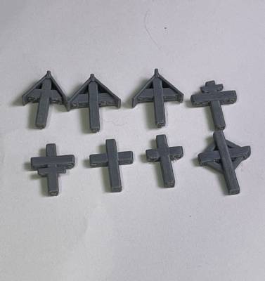 Assortment of battlefield crosses